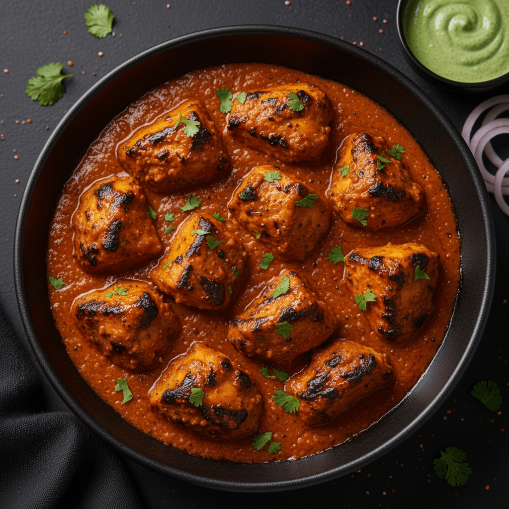 Butter chicken in a creamy tomato gravy