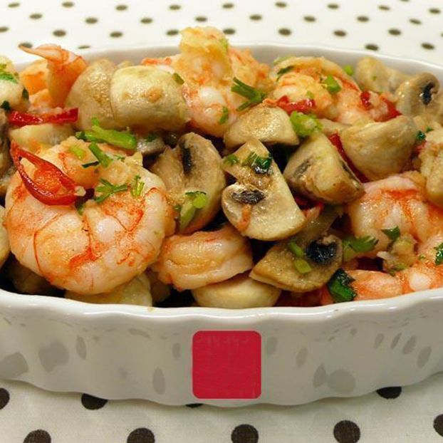 虾仁蘑菇 Stir Fried Prawn With Mushroom 