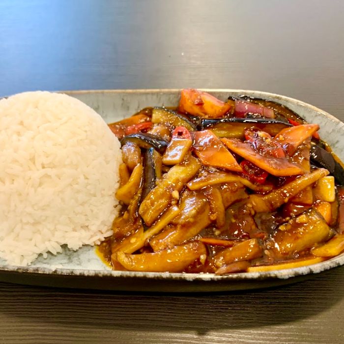 Spicy Aubergine In Sichuan Style (V) 川式茄条
