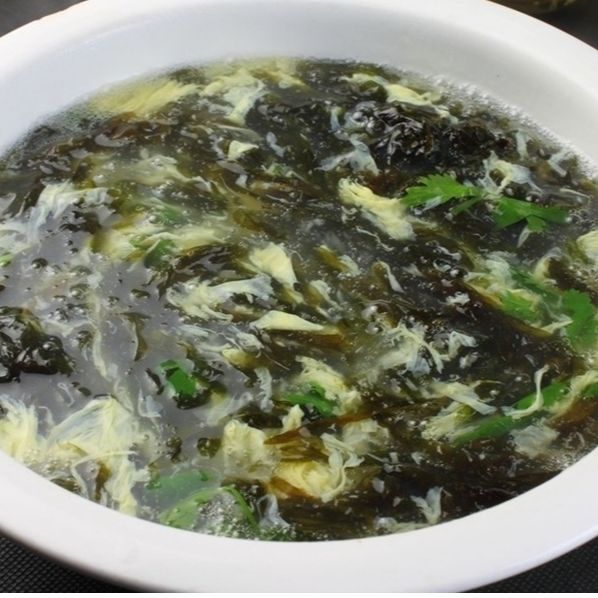 紫菜蛋花汤 Vegetarian Seaweed Egg Soup With Cucumber (VG)