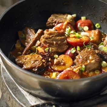 BBQ Pork Plum Sauce Vegetables