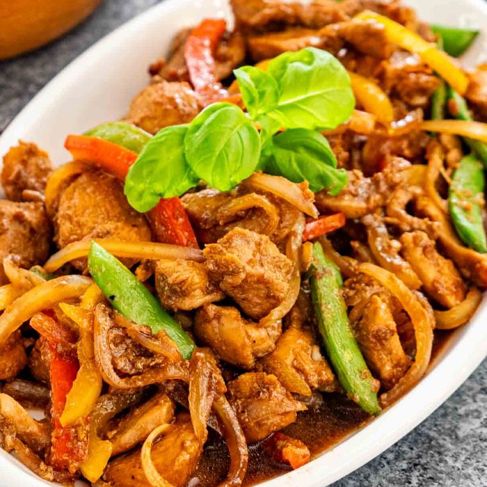 Oyster Chicken Vegetables 