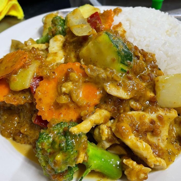 Stir Fried Peanut Sauce With Rice ผัดซอยเนยถั่ว