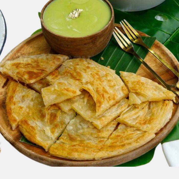 Pandan Custard With Roti 