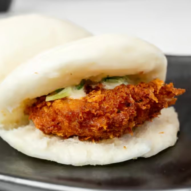 Prawn Katsu Steamed Bun 虾排包