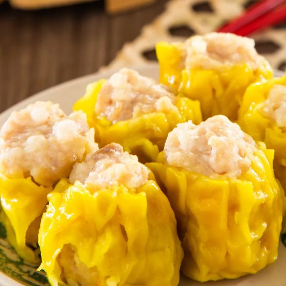 Steamed Pork & Prawn Shu Mai (6 Pieces)猪肉虾仁烧麦