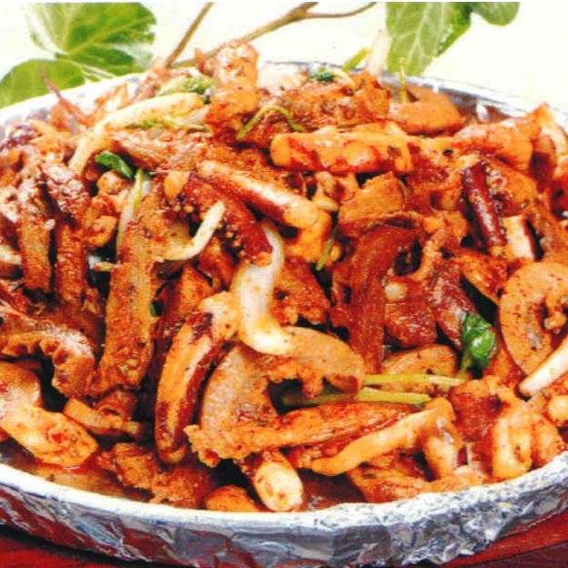 铁板孜然小炒 Sizzling Shredded Pork With Squid & Cumin 🌶️🌶️
