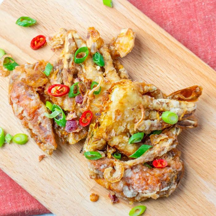 Fried Soft Shell Crab with Salt and Pepper (Appetizers)