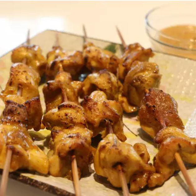 Satay Chicken With Satay Sauce X4 沙爹鸡
