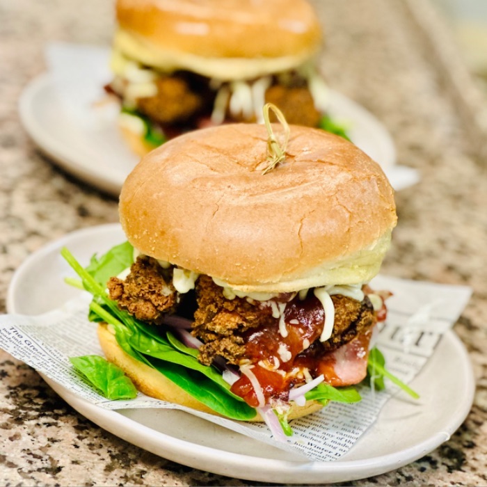 Crispy Chicken Parmy Burger