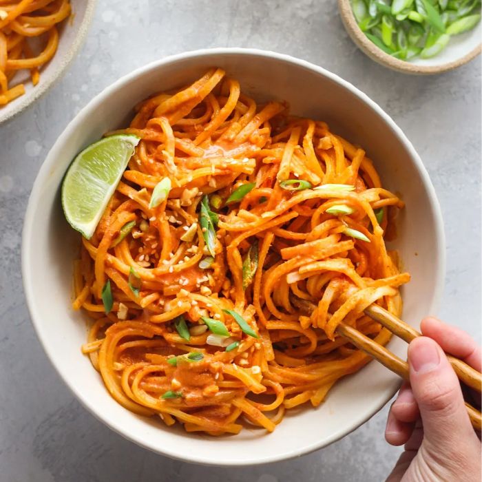 Thai Curry Vegetarian Hokkien Noodles 