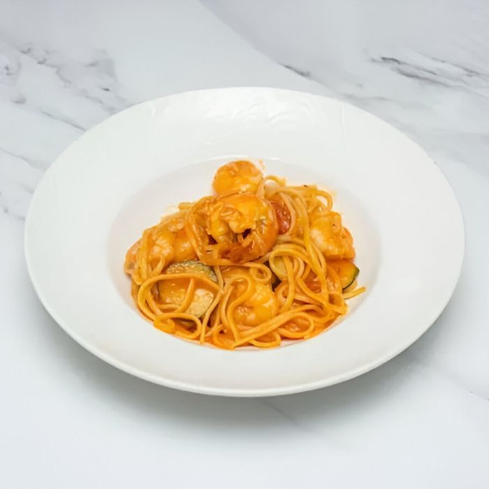 Linguine Gamberoni e Zucchini