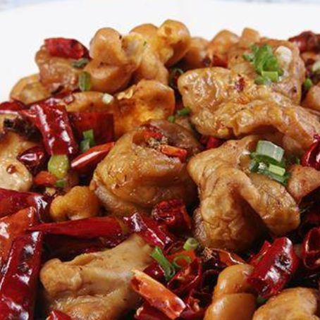 Dry Fried Spicy Pork Intestines With Sesame 香辣肥肠